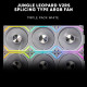 Комплект из трёх вентиляторов Jungle Leopard Splice Type ARGB PC UNI с последовательным подключением 120 мм V2RS белый (my-18031)