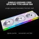Комплект из трёх вентиляторов Jungle Leopard Splice Type ARGB PC UNI с последовательным подключением 120 мм V2RS белый (my-18031)