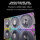 Комплект из трёх вентиляторов Jungle Leopard Splice Type ARGB PC UNI с последовательным подключением 120 мм V2RS белый (my-18031)