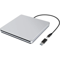 Внешний привод DVD NOLYTH CT02 USB 3.0 для Mac и Windows скорость записи 24x серебристый (my-18142)