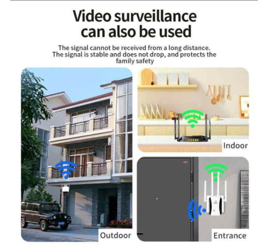 Роутер Wi fi repeater 2,4G/5G 1200 Мбит/с с вилкой для розетки - усилитель Wi-Fi сигнала, репитер Белый (my-18107)