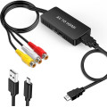 Конвертер Faersi  RCA в HDMI с кабелем HDMI, адаптер AV-HDMI 1080P для N64/PS2/Xbox/SNES/VHS/VCR/DVD, поддерживает адаптер PAL/NTSC RCA-HDMI (my-1086)