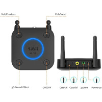 Беспроводной Bluetooth аудио приемник HiFi для домашней стереосистемы с 3D Surround aptX HD 1Mii B06Pro (my-4046)