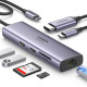 USB-концентратор 7 в 1, адаптер UGREEN 60515 сірий (my-4053)