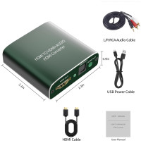Адаптер HDMI Audio Extractor 4K 60KHz HDMI to Optical 3.5mm AUX TLsiwio (my-12046)