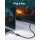 Адаптер JSAUX 4K DisplayPort - HDMI однонаправлений адаптер "тато - мама" сірий 2 штук (my-15012)