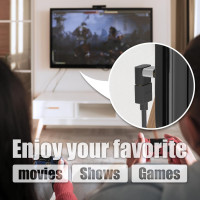 Угловой HDMI-адаптер VCELINK AD009A 8K, разъем HDMI 90 градусов, адаптер HDMI «папа-мама» 2.1 с позолоченным покрытием (my-15056)