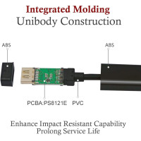 Адаптер Displayport - HDMI VCE DP026, позолоченный переходник DP 1.4 - HDMI, папа - мама, конвертер 1080P HDMI 2.0 со звуком, черный (my-15062)