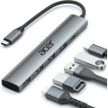 Концентратор Acer ODK4C0 5 в 1 USB C з 4K HDMI, портом зарядки потужністю PD 100 Вт, 3 портами даних USB A, багатопортовий адаптер-хаб USB C - HDMI (my-15106)