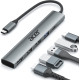 Концентратор Acer ODK4C0 5 в 1 USB C з 4K HDMI, портом зарядки потужністю PD 100 Вт, 3 портами даних USB A, багатопортовий адаптер-хаб USB C - HDMI (my-15106)