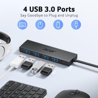 USB-хаб Acer ODK350 на 4 порта, многопортовый концентратор USB 3.0, разветвитель USBA для ноутбука, ПК с портом питания Type C (my-15103)