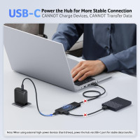 USB-хаб Acer ODK350 на 4 порта, многопортовый концентратор USB 3.0, разветвитель USBA для ноутбука, ПК с портом питания Type C (my-15103)