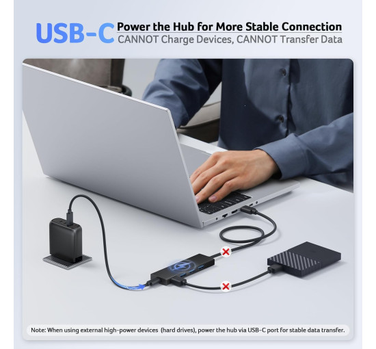 USB-хаб Acer ODK350 на 4 порта, многопортовый концентратор USB 3.0, разветвитель USBA для ноутбука, ПК с портом питания Type C (my-15103)