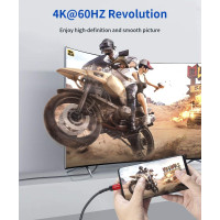 Кабель USB C - HDMI 10 футов/3 м (4K при 60 Гц) JSAUX Cv0035 красный (my-15190)
