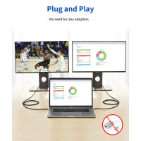 Кабель USB C - HDMI 10 футов/3 м (4K при 60 Гц) JSAUX Cv0035 красный (my-15190)