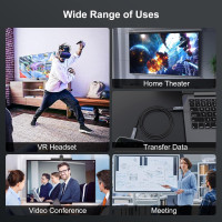 Оптоволоконний кабель GeoHN.G USB C - USB C 10 м 10 Гбіт/с USB 3.2 високошвидкісна передача даних на великі відстані (my-17233)