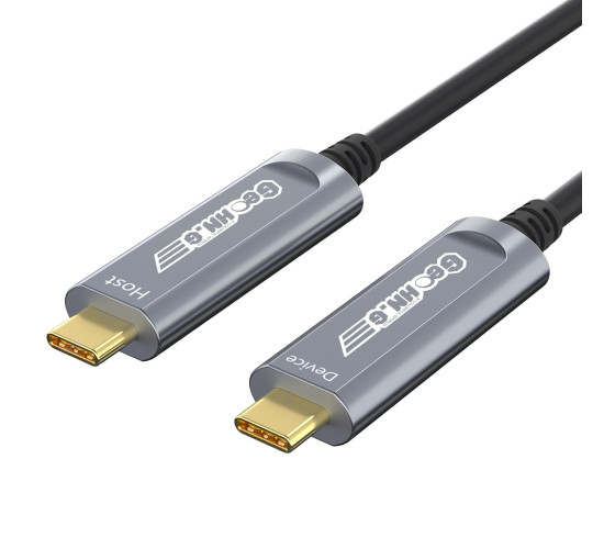 Оптоволоконний кабель GeoHN.G USB C - USB C, 10 м, 10 Гбіт/с, USB 3.2, високошвидкісна передача даних на великі відстані (my-17233)