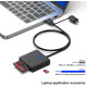 Устройство чтения карт памяти, адаптер BENFEI 4-в-1 USB 3.0 и USB-C для SD Micro SD MS CF, одновременное чтение и запись 4 карт (17002)
