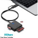 Устройство чтения карт памяти, адаптер BENFEI 4-в-1 USB 3.0 и USB-C для SD Micro SD MS CF, одновременное чтение и запись 4 карт (17002)