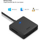 Устройство чтения карт памяти, адаптер BENFEI 4-в-1 USB 3.0 и USB-C для SD Micro SD MS CF, одновременное чтение и запись 4 карт (17002)