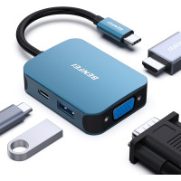 Конвертер BENFEI USB C 4в1 адаптер USB Type-C к HDMI VGA (my-0114)