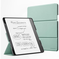Чохол-підставка із високоякісної шкіри з трьома згинами MoKo для Kindle Scribe 10,2-дюйма (випуск 2024/2022) Агава зелена (my-12150)
