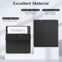 Чохол-підставка із високоякісної шкіри з трьома згинами MoKo для Kindle Scribe 10,2-дюйма (випуск 2024/2022) чорний (my-12151)