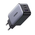 Зарядний пристрій UGREEN CD244 GaN Fast Charger USB-A+2 xUSB-C 65W EU Сірий (my-3143)