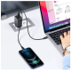 Зарядний пристрій UGREEN CD244 GaN Fast Charger USB-A+2 xUSB-C 65W EU Сірий (my-3143)