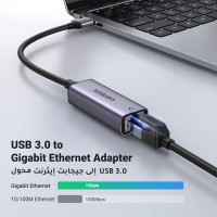Інтернет мережевий адаптер UGREEN USB 3.0 до RJ-45 мережі 1000 Мбіт/с сумісний з MacBook iMac PC Switch Surface Pro Mac OS/IOS Linux сірий
