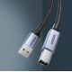 Кабель для принтера Ugreen 5м USB Type-A на USB Type-B 2.0, 480 Мбит/с в нейлоновой оплетке, черный (my-2110)