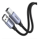 Кабель для принтера Ugreen 5м USB Type-A на USB Type-B 2.0, 480 Мбит/с в нейлоновой оплетке, черный (my-2110)