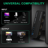 HDMI коммутатор 8K AVIDGRAM 2 в 1 выход, 2 порта 4K 120 Гц с автоматическим селектором HDMI, поддержка 8K при 60 Гц 48 Гбит/с (my-17007)
