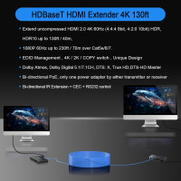 Подовжувач HDMI ROFAVEZCO E-70H2A через Ethernet 4k 60 Гц без стиснення (my-18072)