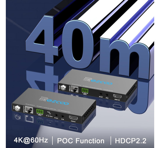 Удлинитель HDMI ROFAVEZCO E-70H2A через Ethernet 4k 60 Гц без сжатия (my-18072)