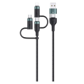 Кабель USB US-SJ547 U62 (USAMS) USB+Type-C для Type-C+Lightning+Micro PD Fast Charging & Data Cable (USAMS) 1.2м зеленый (my-0128)