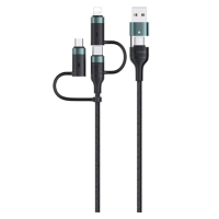 Кабель USB US-SJ547 U62 (USAMS) USB+Type-C для Type-C+Lightning+Micro PD Fast Charging & Data Cable (USAMS) 1.2м зелений (my-0128)