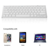 Компактная белая беспроводная клавиатура X5 ART-3710 с Bluetooth подключением (my-2080)