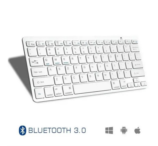 Компактна біла бездротова клавіатура X5 ART-3710 із Bluetooth підключенням (my-2080)
