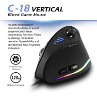 Вертикальна провідна ігрова миша LAURAG C-18 (my-3115)