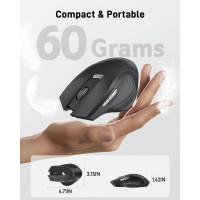 Бездротова ергономічна миша Acer OMR240 2,4 ГГц з міні-USB-приймачем, 6 кнопок, 1600 dpi (my-15107)