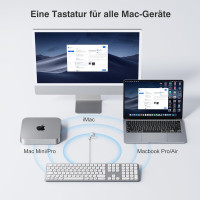 Клавіатура TECURS Mac Дротова безшумна клавіатура (my-0177)