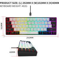 Міні-клавіатура Snpurdiri з підсвічуванням RGB (my-0173)