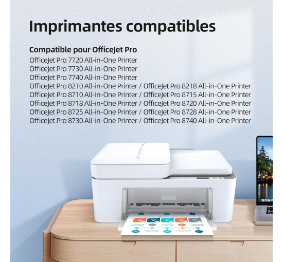 Комплект Prodoki із 4 змінних картриджів 953XL для HP Officejet Pro чорний, блакитний, пурпуровий, жовтий (my-17142)