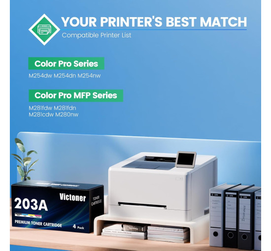 Тонер-картриджі 203A 203X MFP M281fdw: для HP 203A 203X Color Laserjet Pro MFP M281fdw M281fdn M254dw M281cdw M280nw M254nw M254dn M281 M25 CF543A (my-17028)
