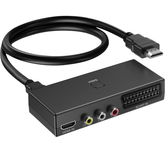 Конвертер AIFHDAUF Scart у HDMI, конвертер RCA у HDMI, перемикач HDMI 3 у 1 (my-4309)