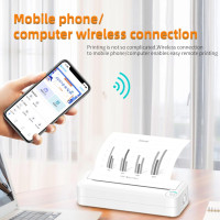 Термопринтер Bewinner формата A4, беспроводной бесчернильный Bluetooth мини-принтер (my-0191)