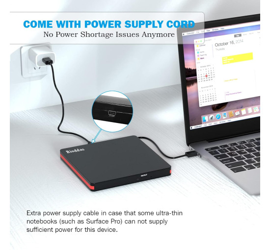 Внешний CD-привод Rioddas BT669 USB 3.0 пишущий для ноутбуков (my-17145)