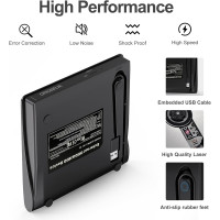 Внешний портативный CD/DVD-привод для ноутбука, ПК ORIGBELIE BT524-Black, USB 3.0 (my-12091)