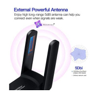 Двохдіапазонний USB Wi-Fi адаптер 2.4/5GHz 1300 Mbps Wireless Lan Card 11ac Black (my-1094)
